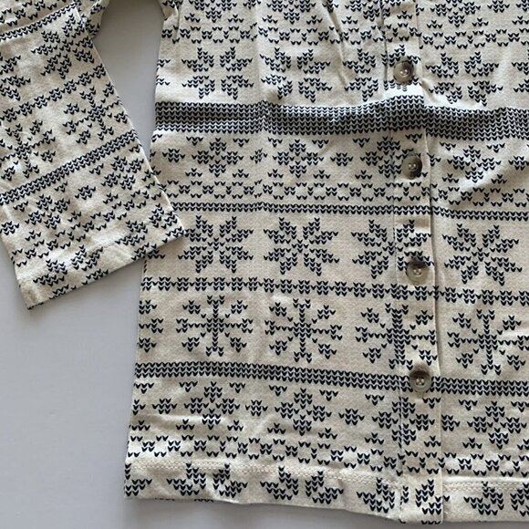 Kate Quinn Organics Black Nordic Snowflake Cardigan 6 Years - Picture 2 of 5